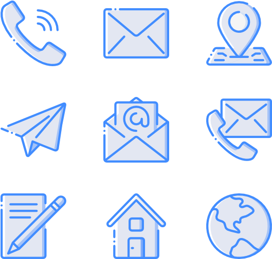 Contact Us - Contact Us Icon Blue Clipart (600x564), Png Download