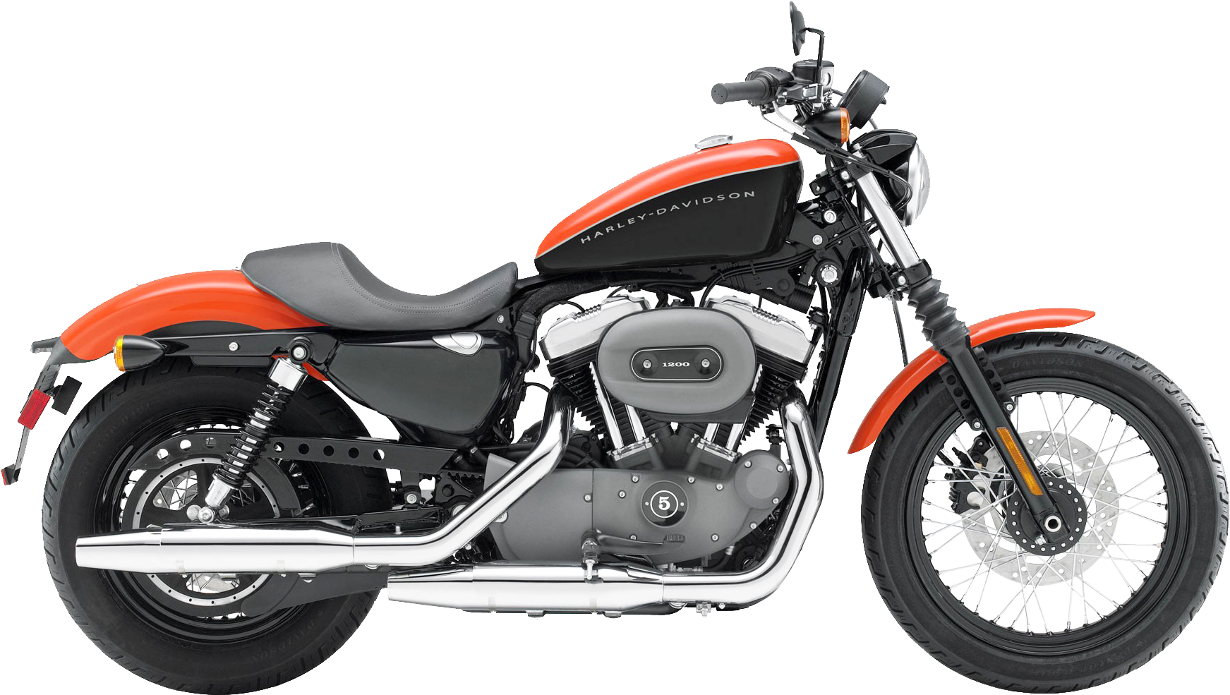 Harley Davidson 1200 Motorcycle Bike Png Transparent - Harley Davidson 2009 Nightster Clipart (1824x1074), Png Download
