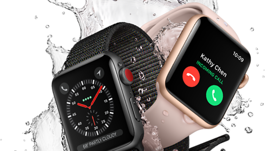Apple Watch Series Three 3 Camera Corner Connecting - Apple Watch Series 3 Clipart (1024x585), Png Download