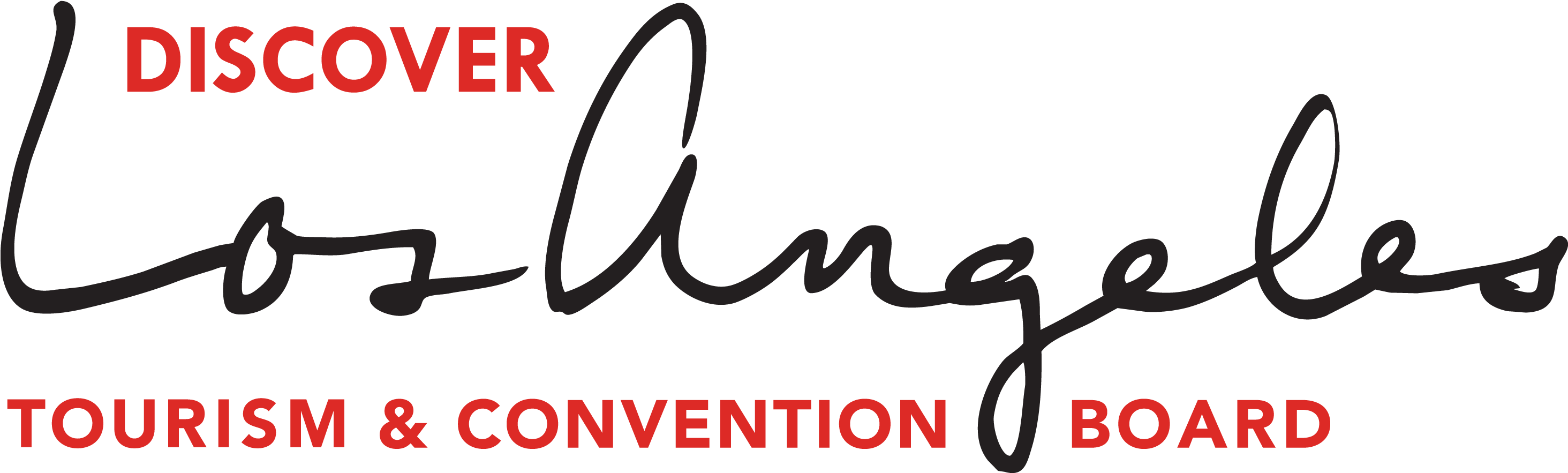 Logo For The Discover Los Angeles Tourism And Convention - La Tourist And Convention Board Clipart (3270x1226), Png Download