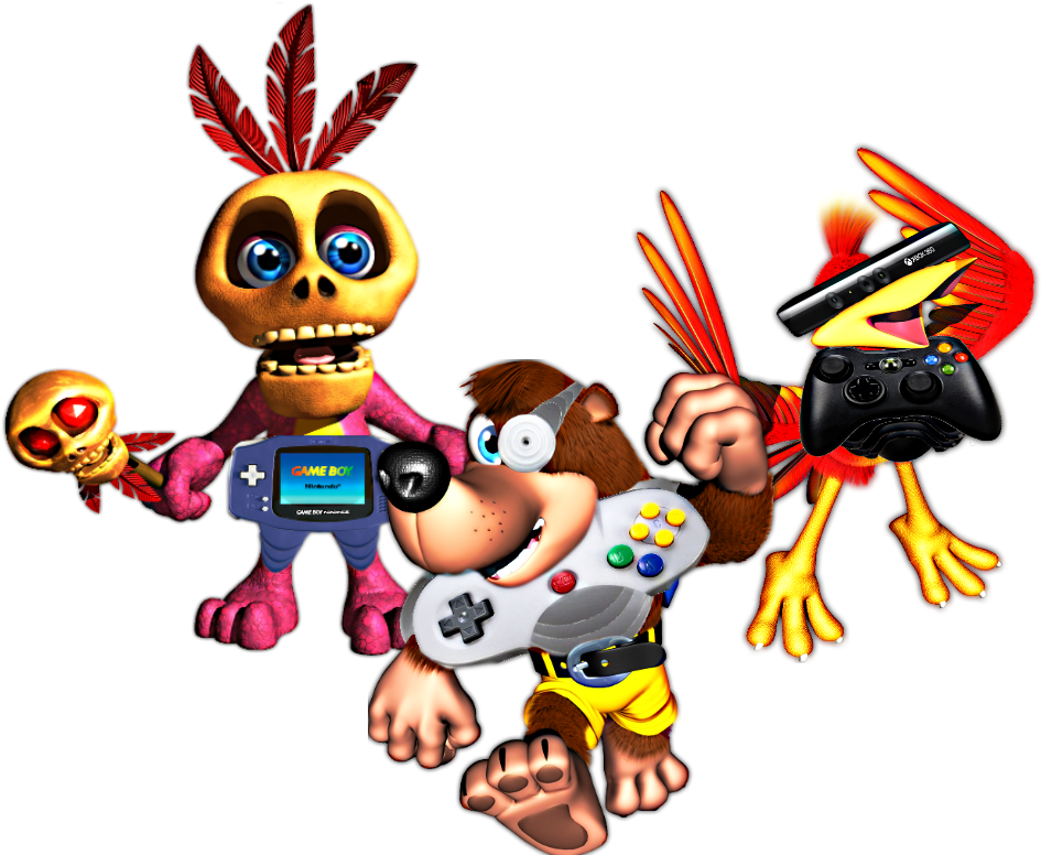 Banjo-kazooie By Dressing The Cast Up In The Consoles - Banjo Kazooie Clipart (1000x1000), Png Download