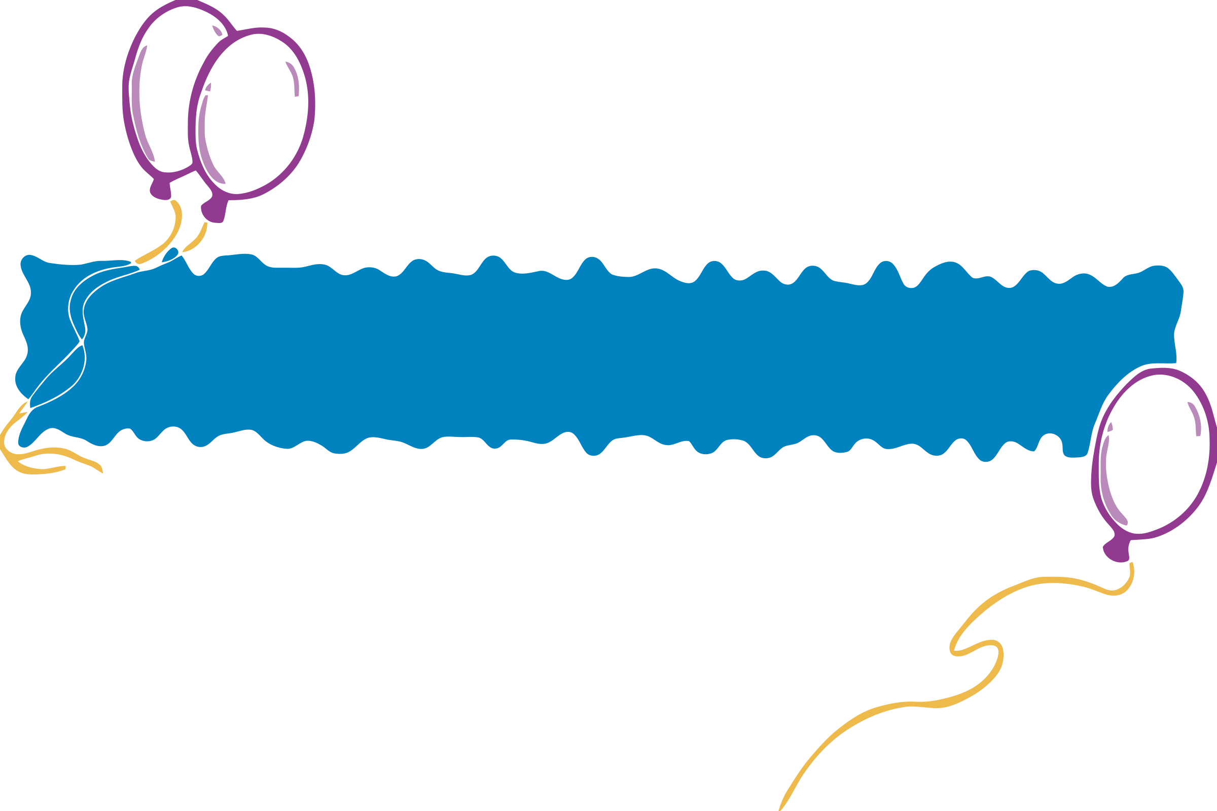 Flag Banner Clipart Png - Banner Happy Bday Png Transparent Png (2400x1600), Png Download