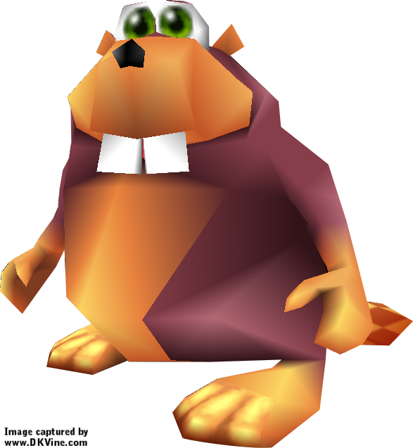 Mildly Gnawty - Banjo Kazooie Gnawty Clipart (587x637), Png Download