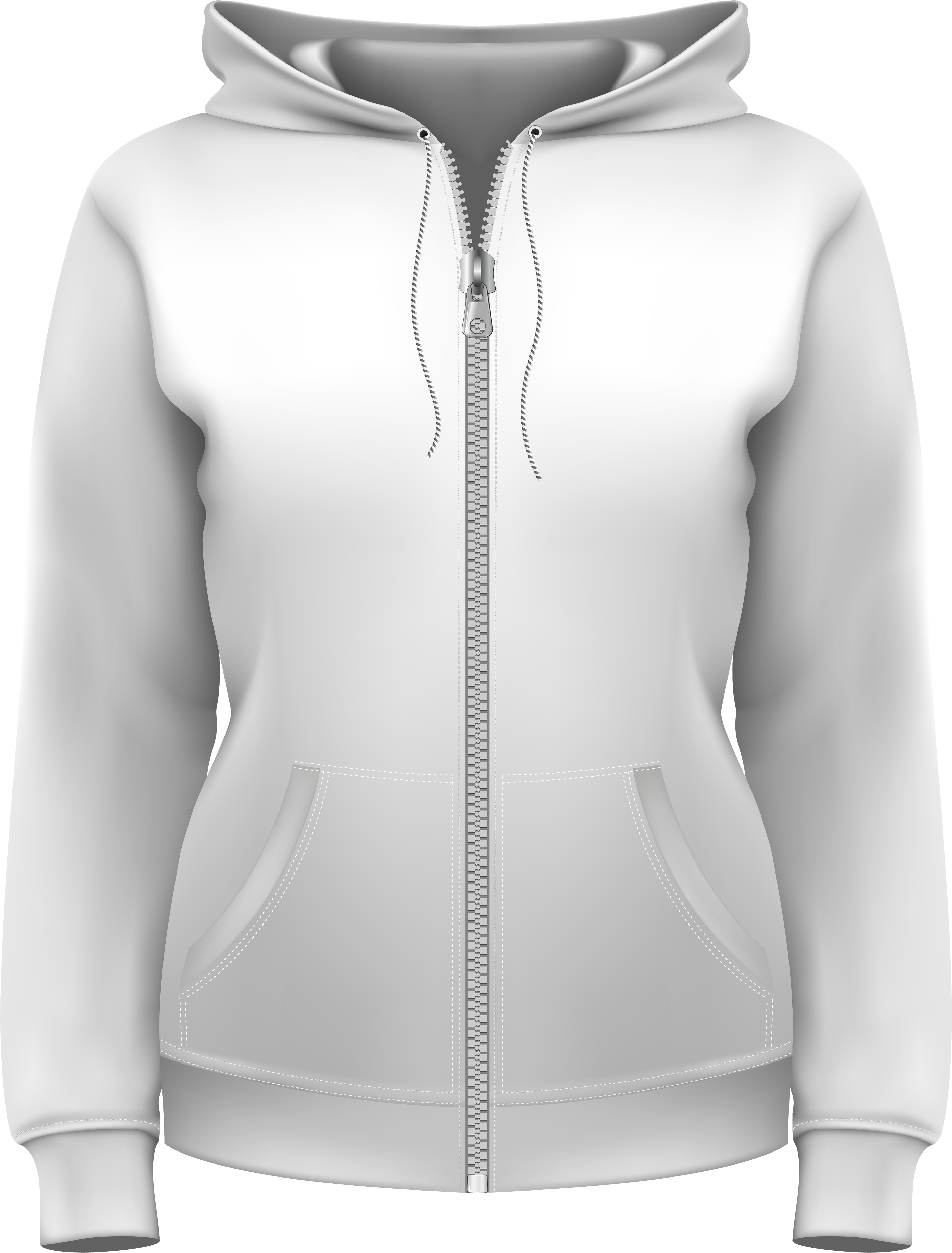 White Hoodie Png Clipart - 3d 옷 Transparent Png (3797x5000), Png Download