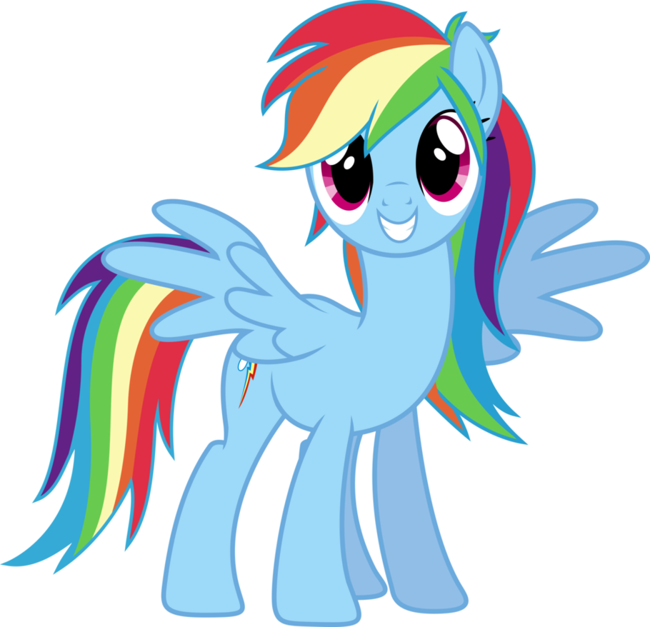 Rainbow Dash Images Rainbow Dash Hd Wallpaper And Background - Rainbow Dash Long Hair Clipart (910x878), Png Download
