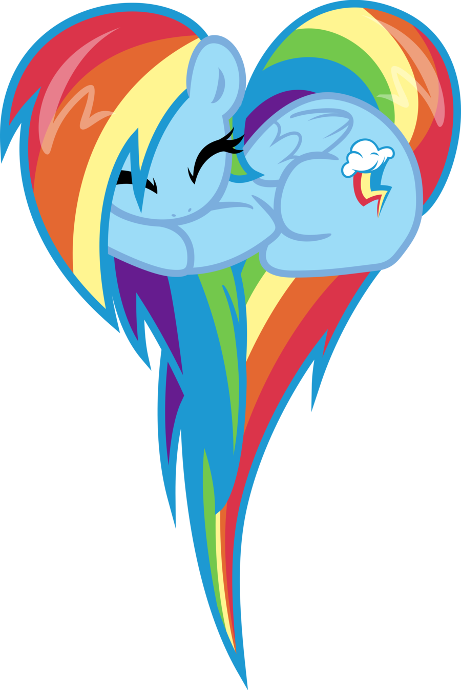 Rainbow Dash Wallpaper - My Little Pony Rainbow Dash Herz Clipart (900x1347), Png Download