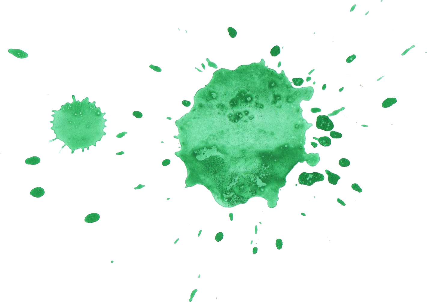 16 Green Watercolor Splatter - Circle Clipart (1421x1006), Png Download