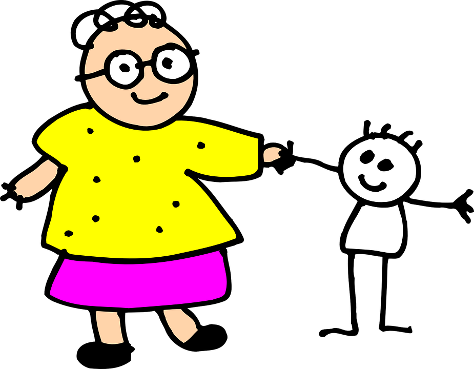 Grandma-304292 960 720 - Grandma And Me Drawing Clipart (925x720), Png Download