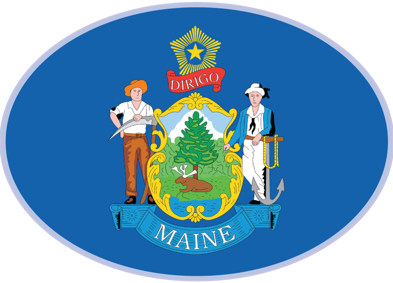Maine Flag 2018 Clipart (800x576), Png Download