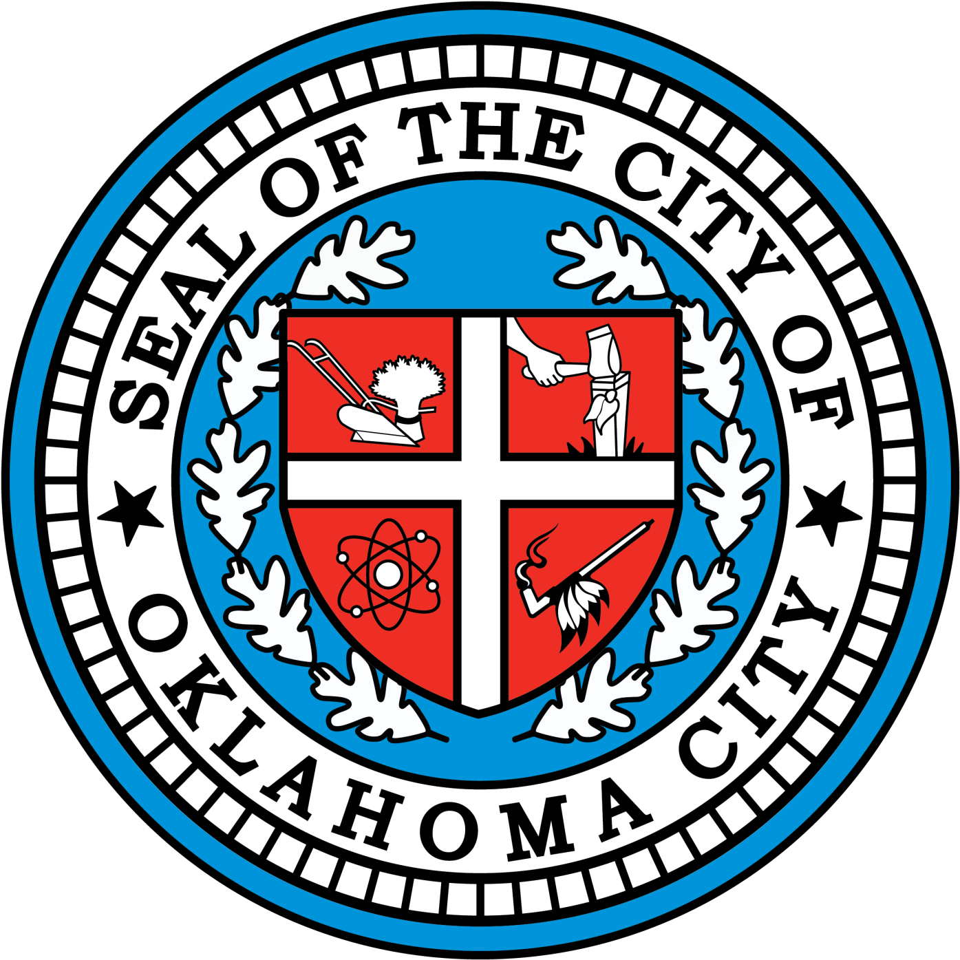 Official Seal Of Oklahoma City, Oklahoma - City Of Oklahoma City Logo Clipart (1920x1920), Png Download