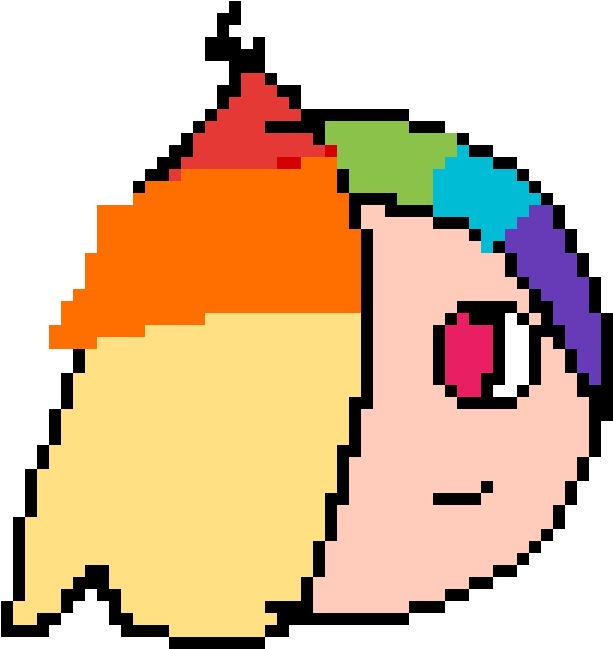 Human Rainbow Dash - Pixel Art Circle Clipart (1200x1200), Png Download