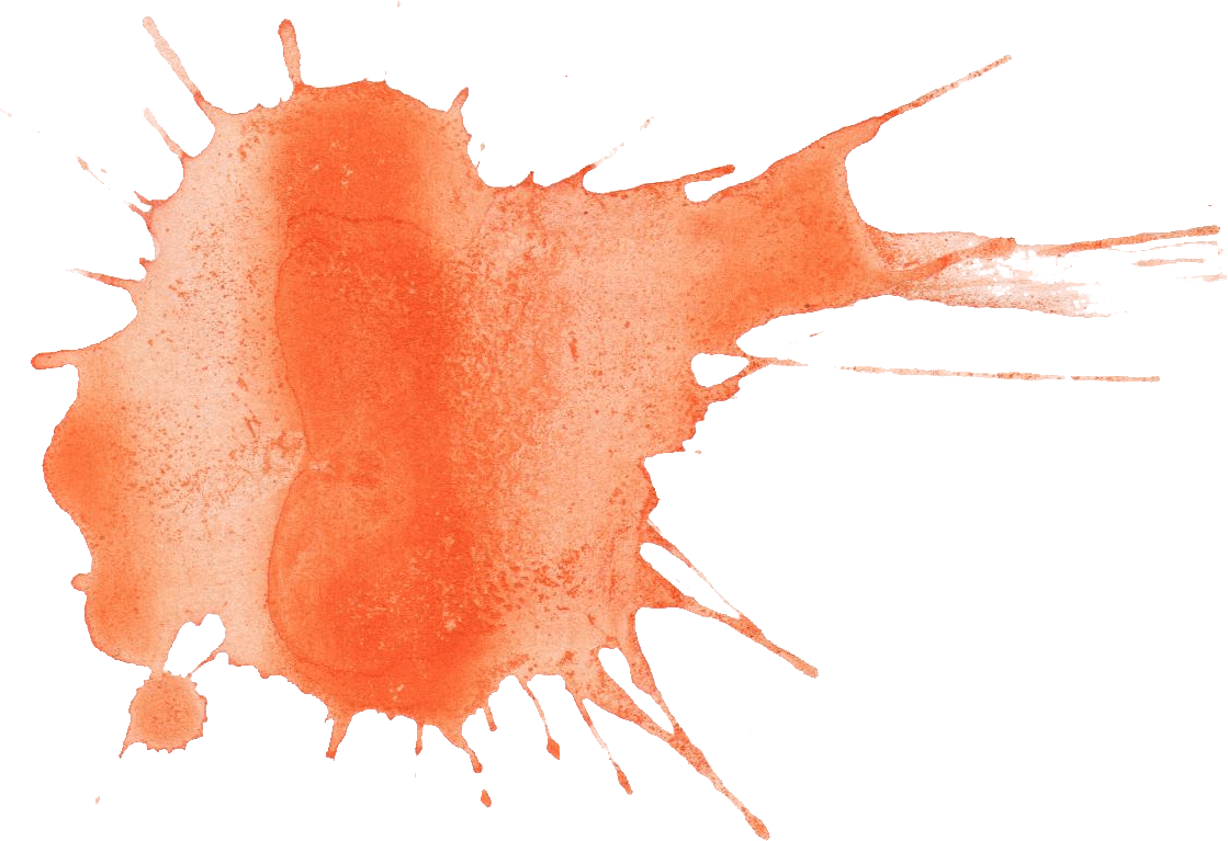 Orange Watercolour Splash Clipart (1119x767), Png Download