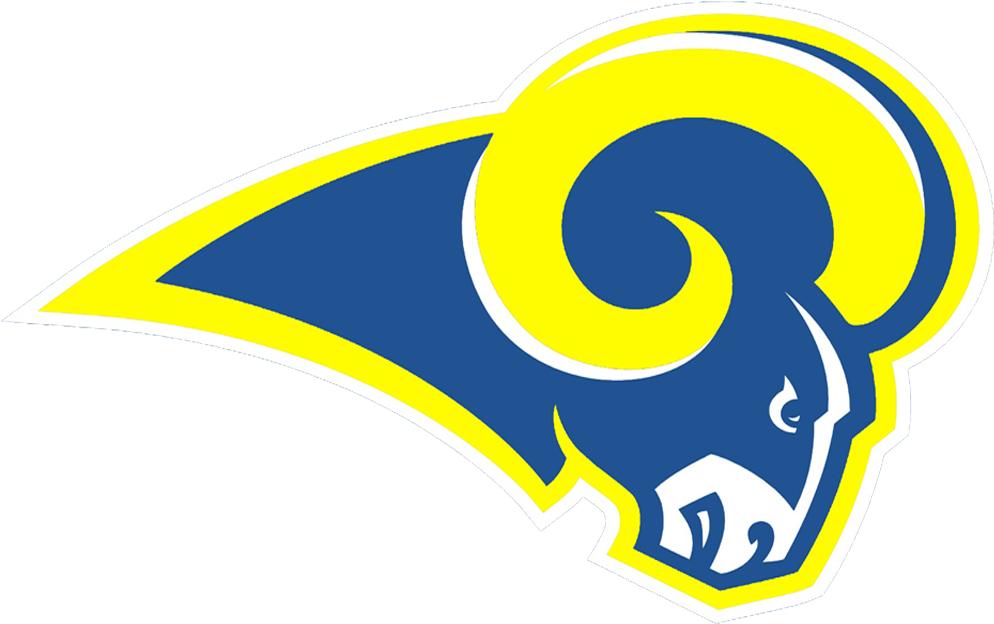The Lakeside Rams And The Hot Springs Trojans Are All - Rams Blue And Yellow Logo Clipart (1000x1000), Png Download