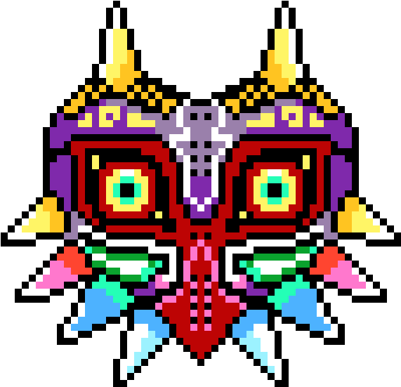 Majoras Mask 8 Bit - Pixel Art Zelda Majora's Mask Clipart (710x700), Png Download