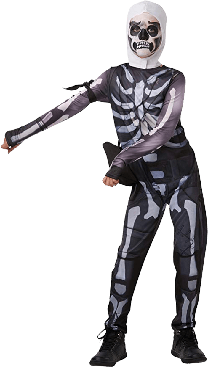 Fortnite Skull Trooper Costume Clipart (778x1233), Png Download