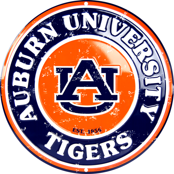 Auburn Tigers Circle Sign - Auburn Sign Clipart (600x600), Png Download