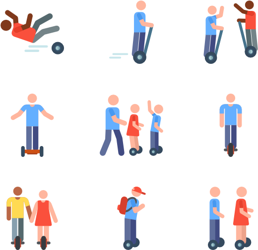 Self Balancing Electric Scooters Clipart (600x564), Png Download