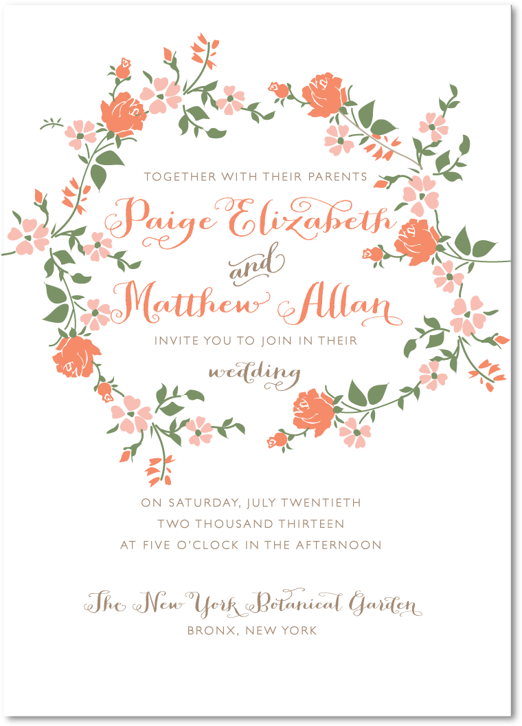 Wedding Invite Samples Invitations - Garden Wedding Sample Invitation Philippines Clipart (900x1080), Png Download