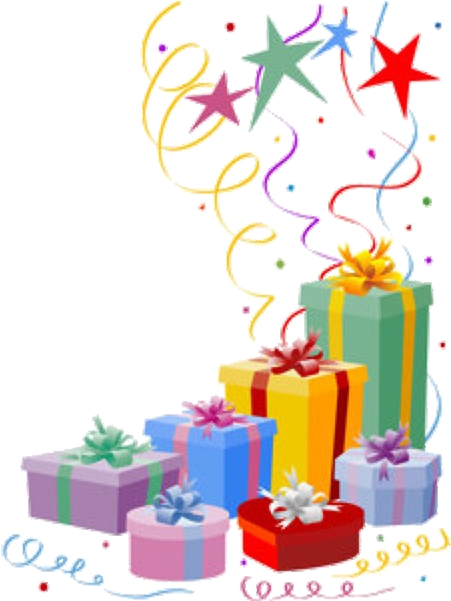 Gifts - Birthday Gift And Cake Png Clipart (600x600), Png Download