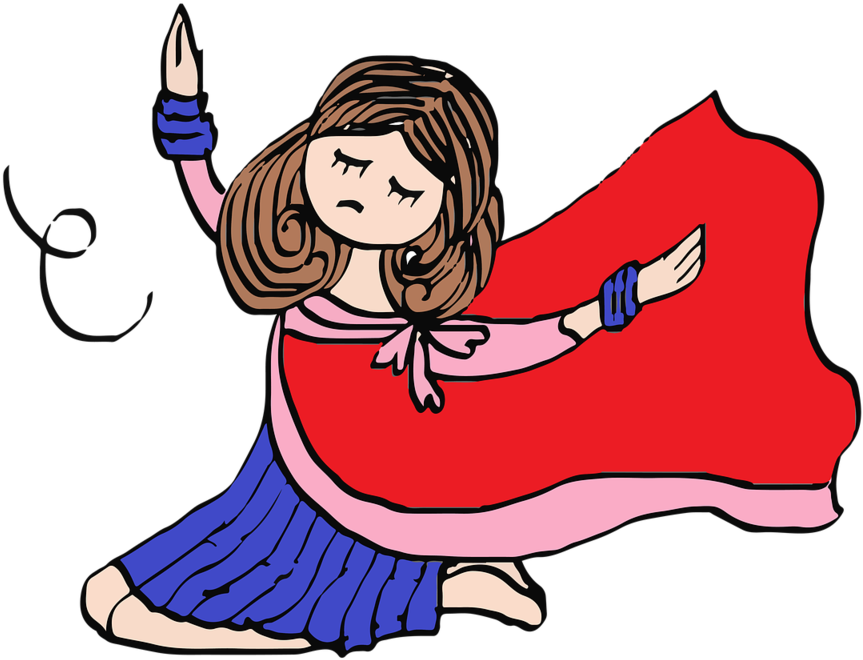 Girl Character Indian Dance, People , Png Download Clipart (863x660), Png Download