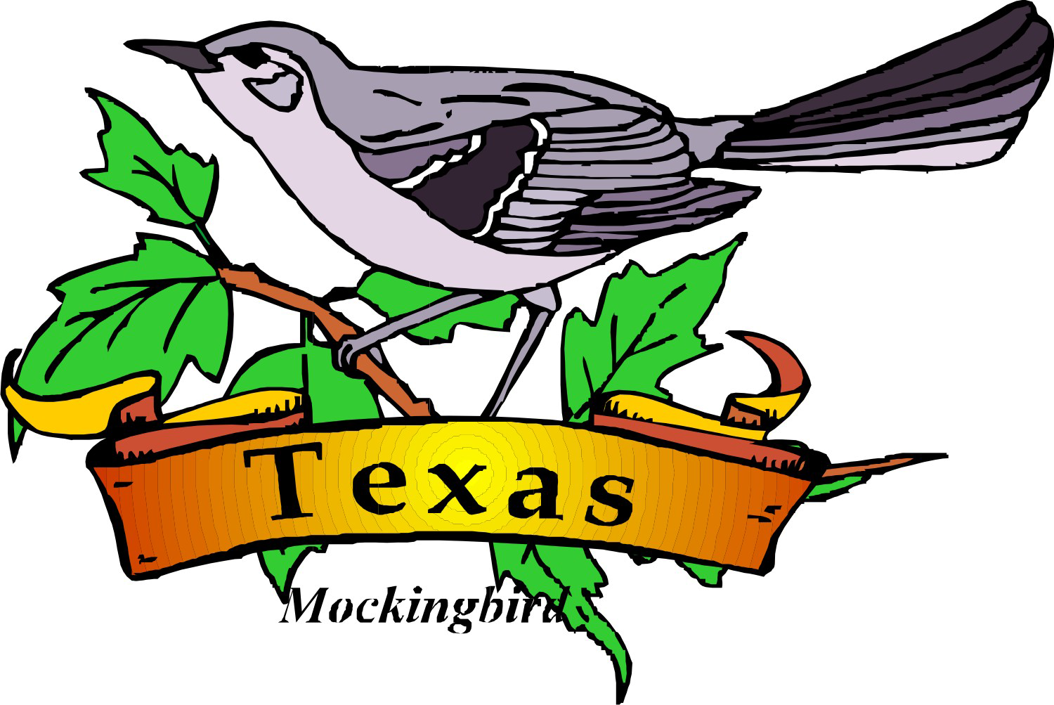 Texas Theme Cliparts - Texas State Bird Clipart - Png Download (1500x1003), Png Download