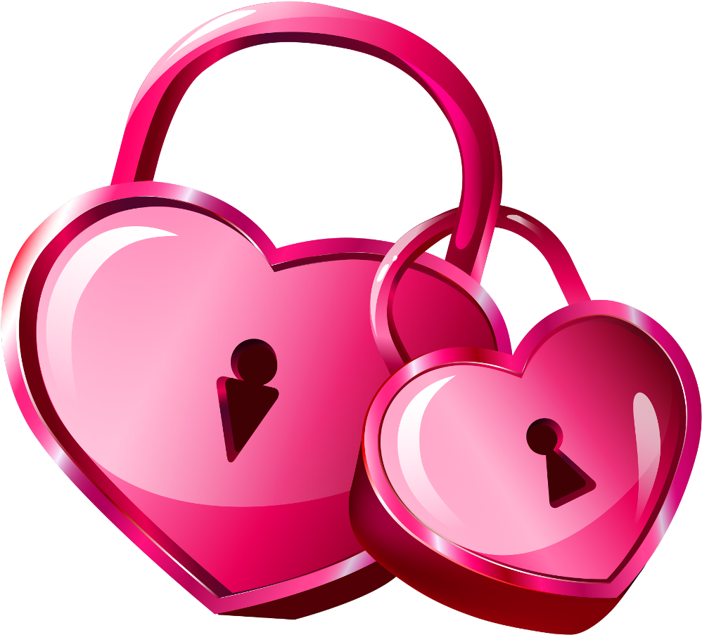 Heart Locks Transparent Png Clip - Locks Clipart (600x544), Png Download