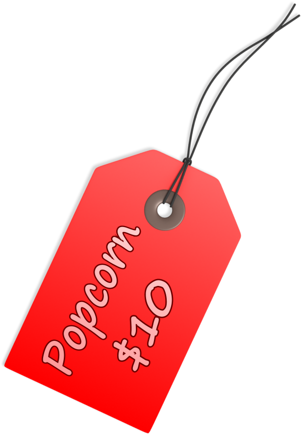To Price Or Not To Price For Popcorn Sales Popcorn - Sale Price Tag Png Clipart (688x1000), Png Download