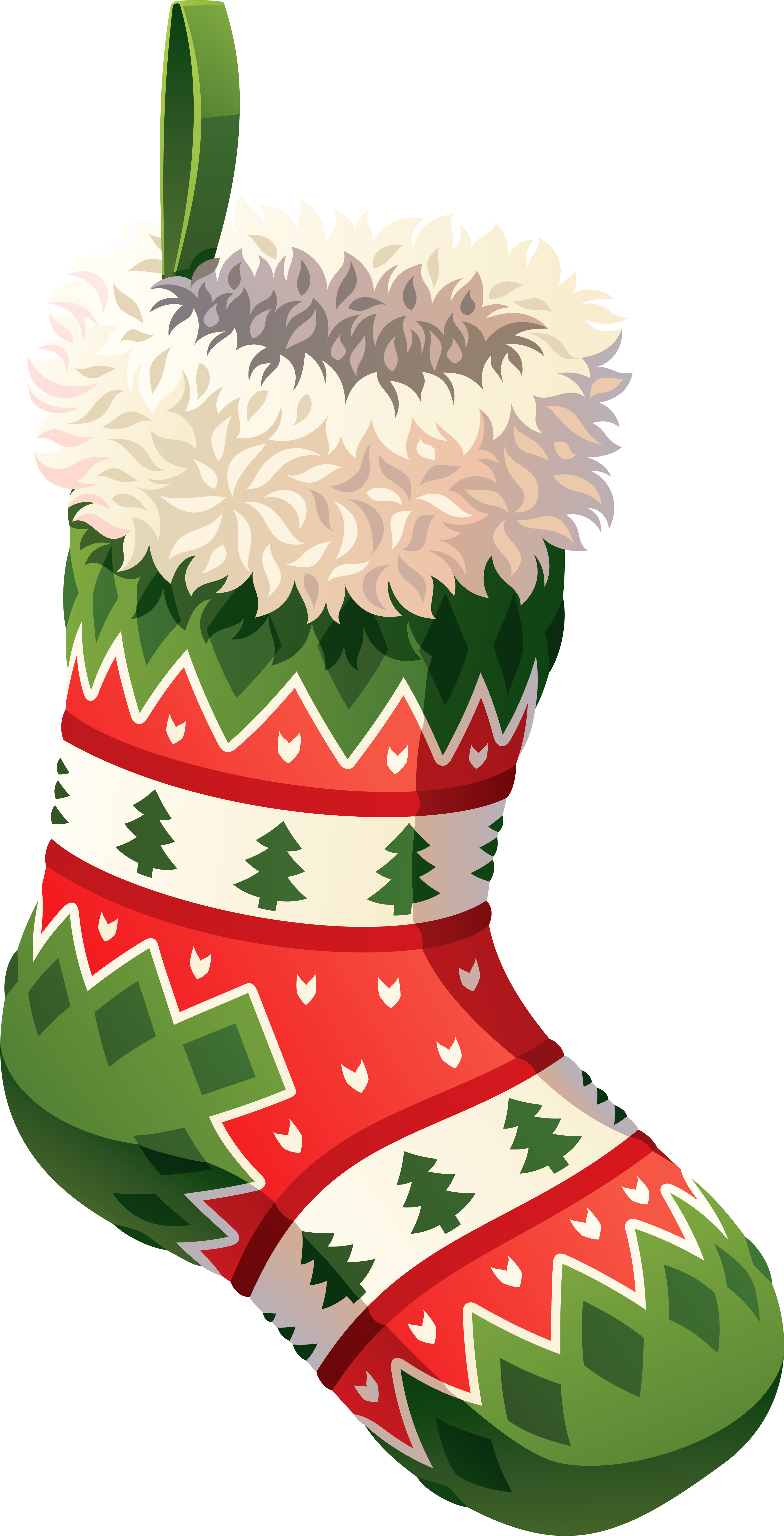 Christmas Stocking Png Clip Art Imageu200b Gallery - Christmas Sock Clipart Png Transparent Png (3389x6218), Png Download