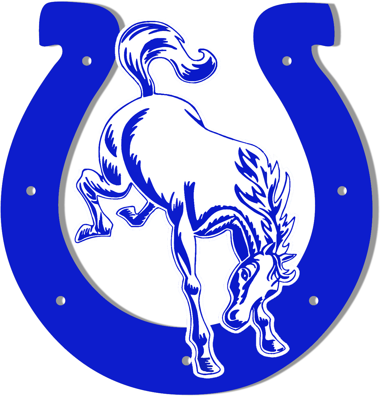 Bronco & Horseshoe - Logo Hoefijzer Clipart (1239x1313), Png Download