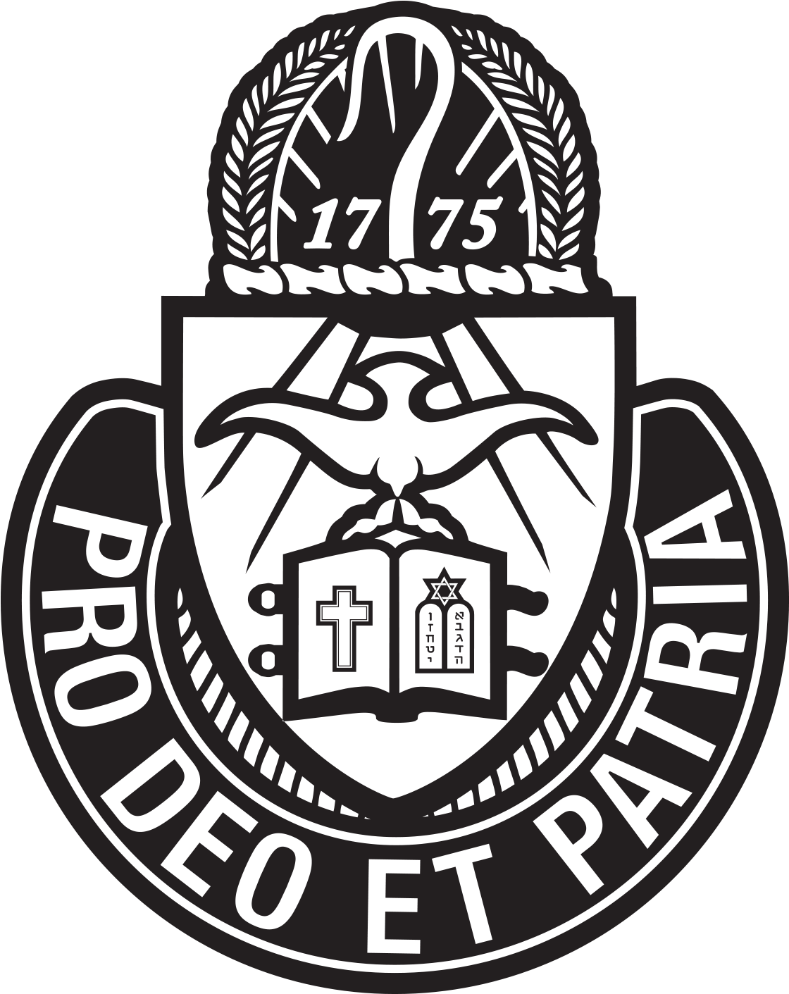 Vintage Chaplain Crest, Black & White - Us Army Chaplain Corps Crest Clipart (1239x1500), Png Download