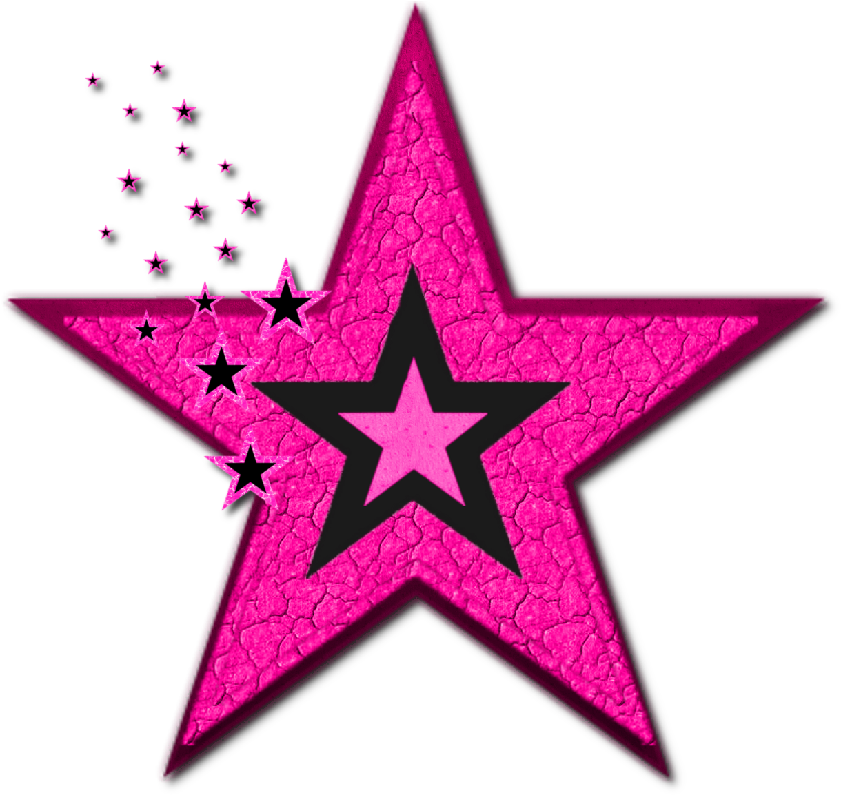 Pink Stars Clipart And Black Textured Star Clipart - 2009 Nba All Star Logo - Png Download (1428x1197), Png Download