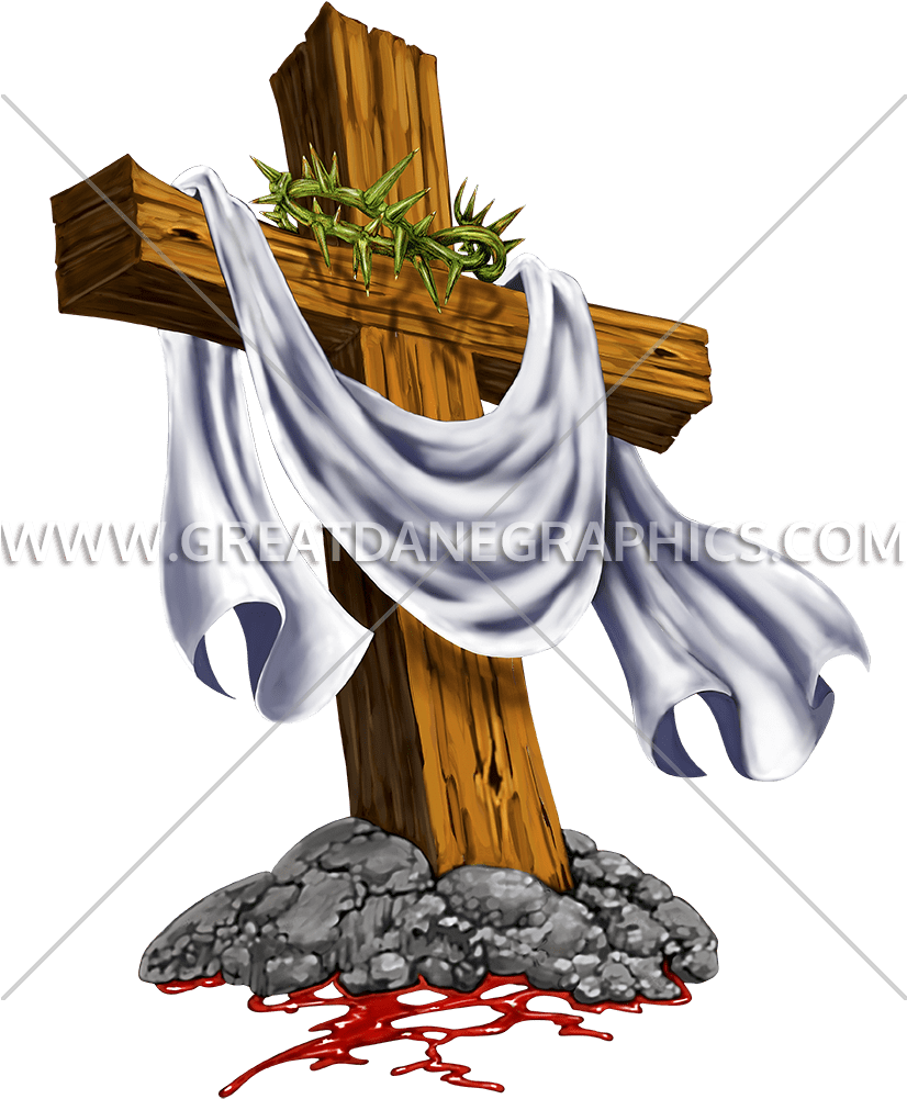 Cross With Crown Of Thorns - Cross And The Crown Of Thorns Drawings Clipart (826x1001), Png Download