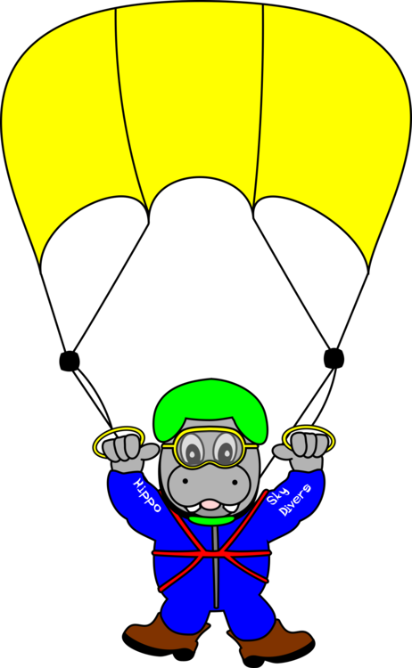 Parachuting Computer Icons Parachute Underwater Diving - Sky Dive Clip Art - Png Download (462x750), Png Download