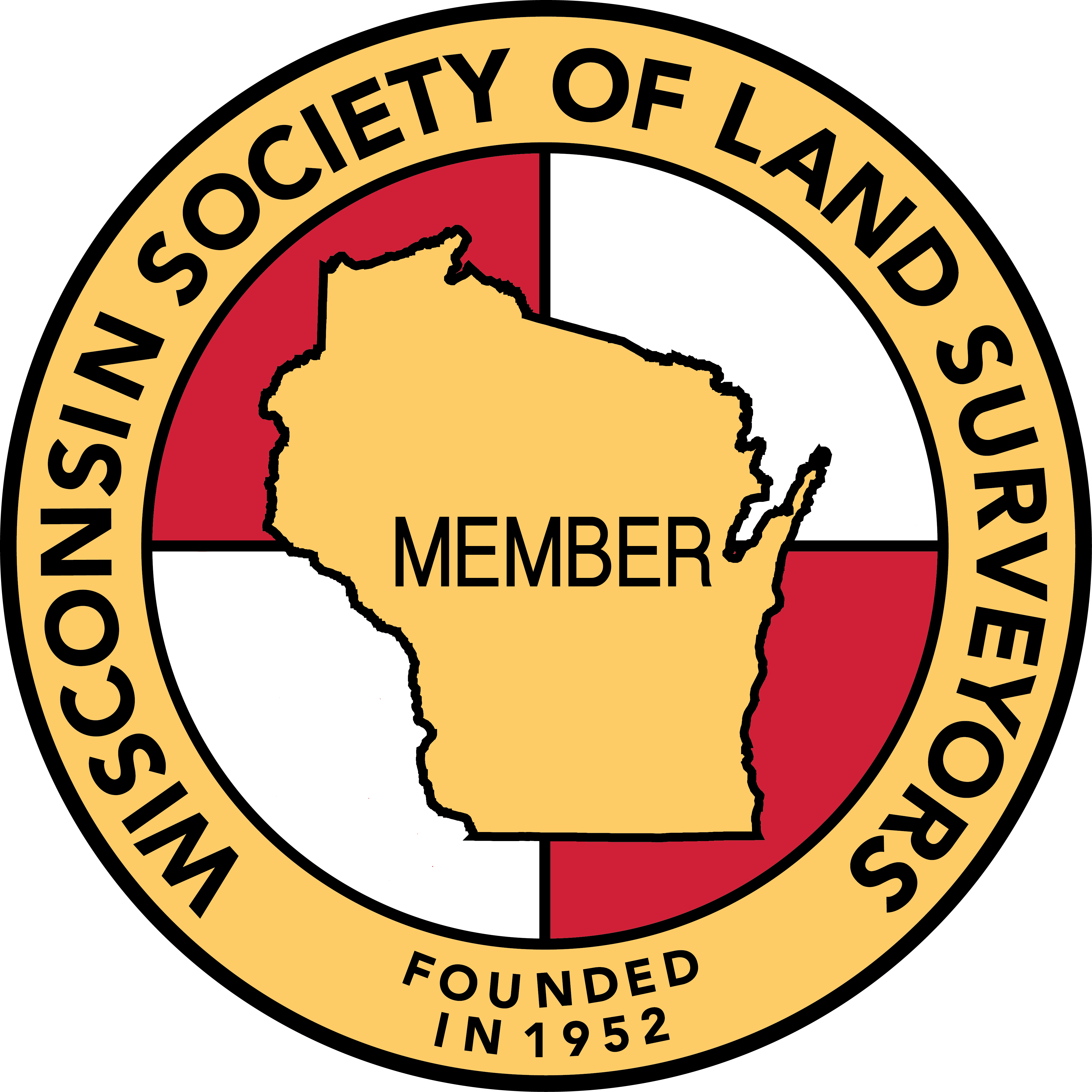 Wisconsin Society Of Land Surveyors - Emblem Clipart (4108x4108), Png Download
