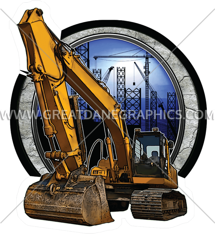 Tractor Vector Graphics - Backhoe Cartoon Clipart (825x955), Png Download