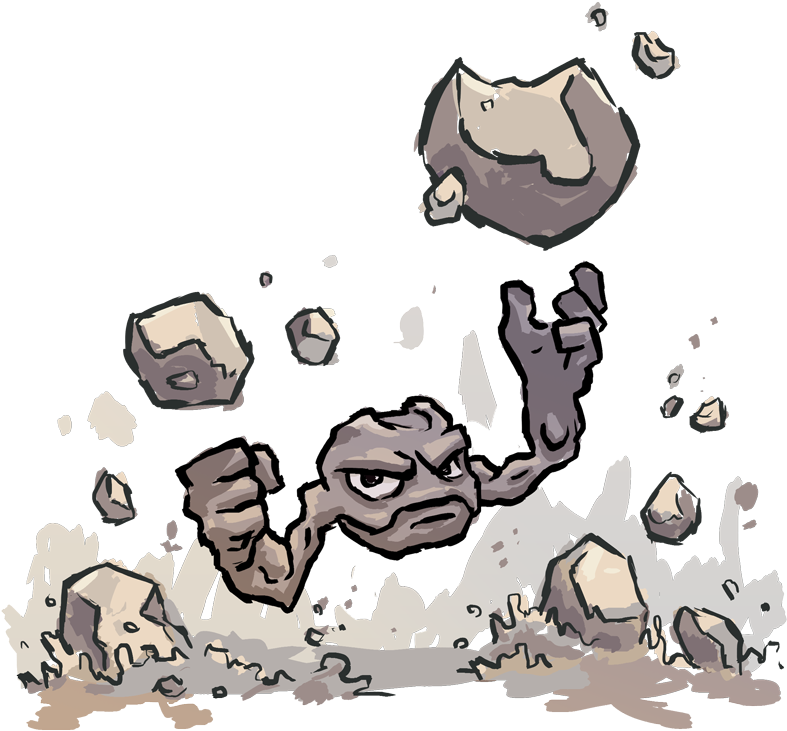 Geodude Used Rock Throw By Shamsnelson - Geodude Rock Throw Clipart (800x763), Png Download