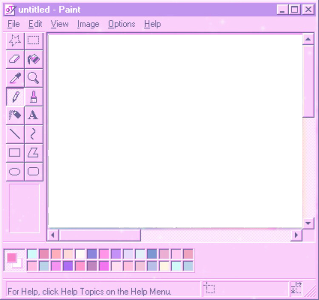 Transparent Background Microsoft Paint - Ms Paint Aesthetic Transparent Clipart (1024x964), Png Download