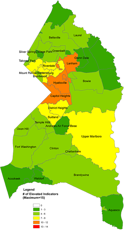 Maryland Map With Cities Prince George S County Md - Map Of Pg County Md Clipart (431x800), Png Download