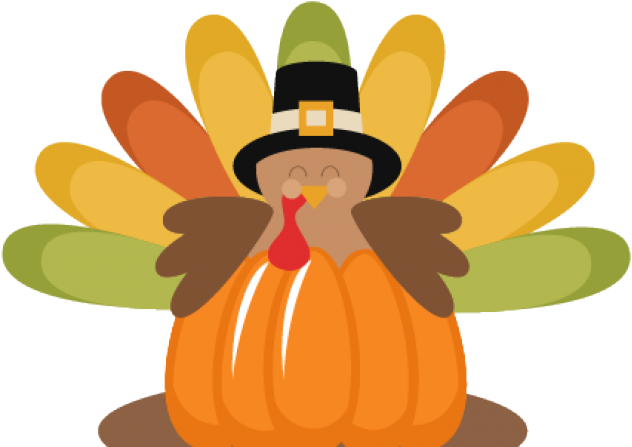 Cornucopia Clipart Border - Clip Art Cute Turkey - Png Download (640x480), Png Download