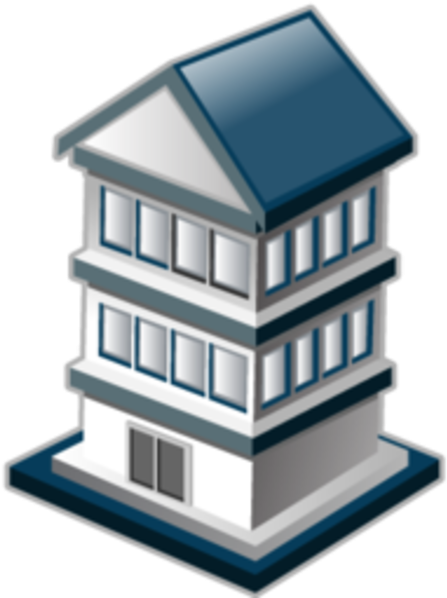 Apartment Clipart Flat Roof - Apartment Icon 3d - Png Download (600x600), Png Download