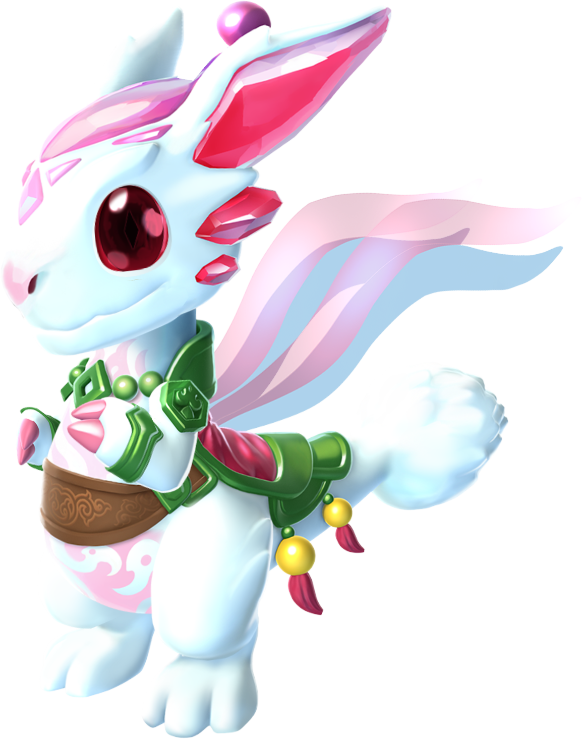 Moon Rabbit Dragon Clipart (1154x1465), Png Download