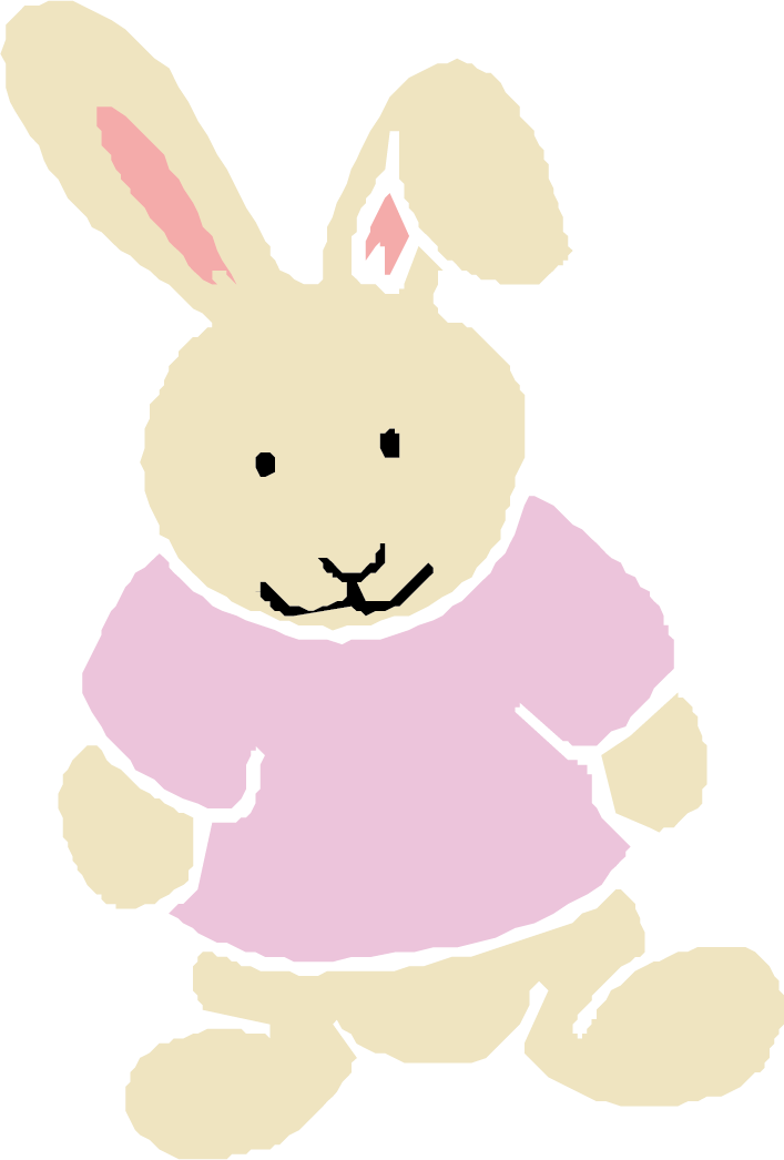 Rabbit Cartoon Clip Art Red Cute Little - Rabbit - Png Download (707x1046), Png Download