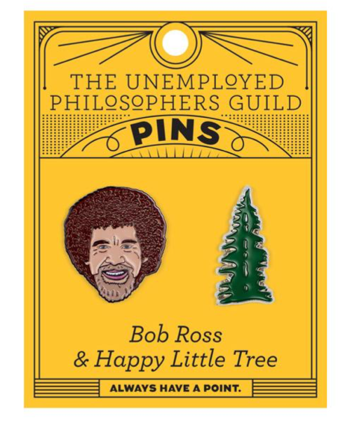Bob Ross & Happy Little Tree Pins - Rosie The Riveter Pin Clipart (859x640), Png Download