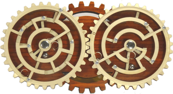 Zahnradlabyrinth Double Gear Maze By Jean Claude Constantin - Constantin Puzzles Double Trouble Clipart (600x600), Png Download