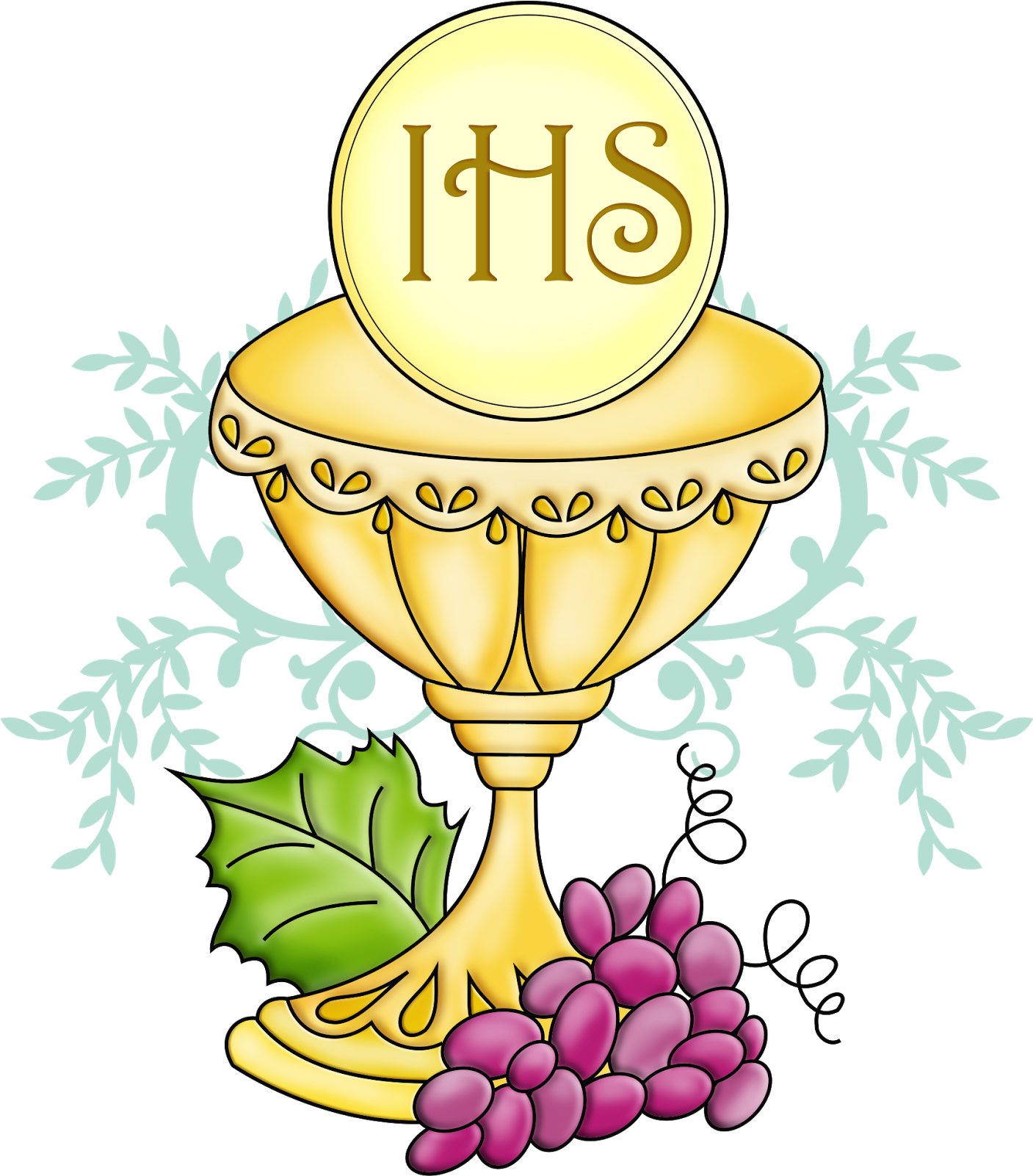 Free Holy Communion Coloring Image - Imagenes De Primera Comunion Png Clipart (1443x1600), Png Download