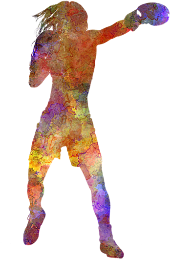 Click And Drag To Re-position The Image, If Desired - Kickboxing Watercolor Clipart (560x700), Png Download