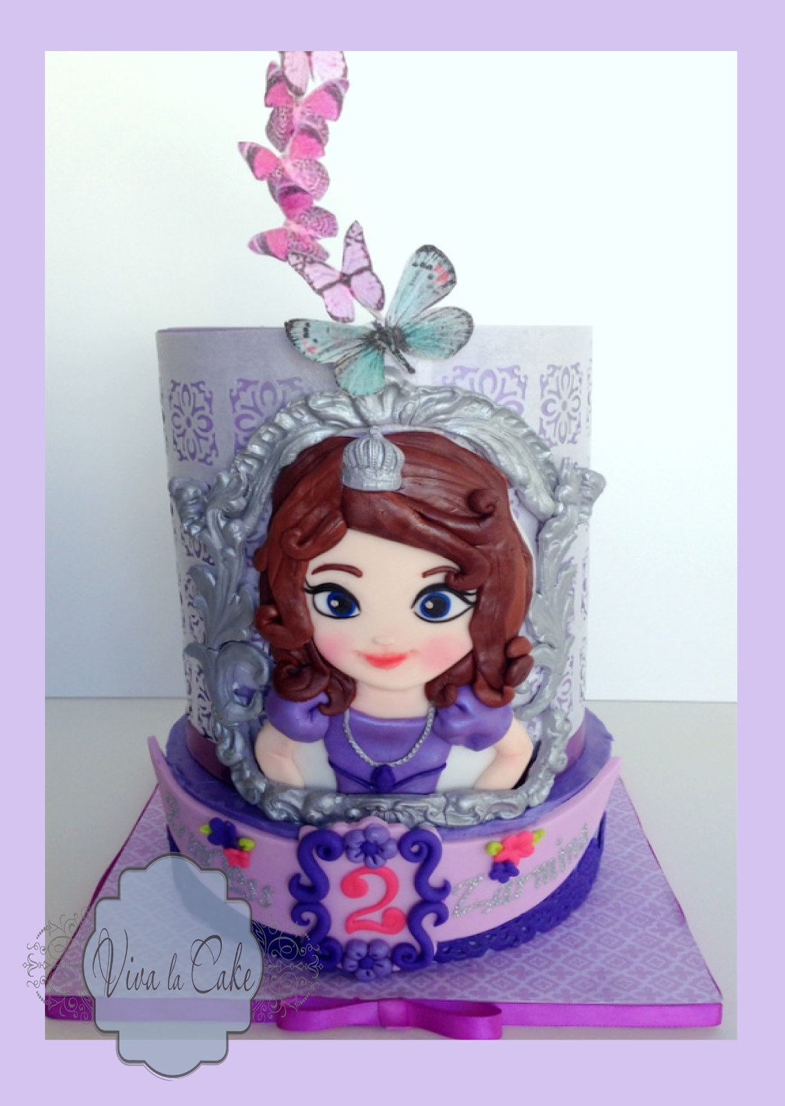 Sofia The First Cake - Cake Decorating Clipart (1135x1600), Png Download