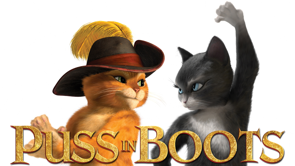 Puss In Boots Image - Puss In Boots And Kitty Softpaws Png Clipart (1000x562), Png Download