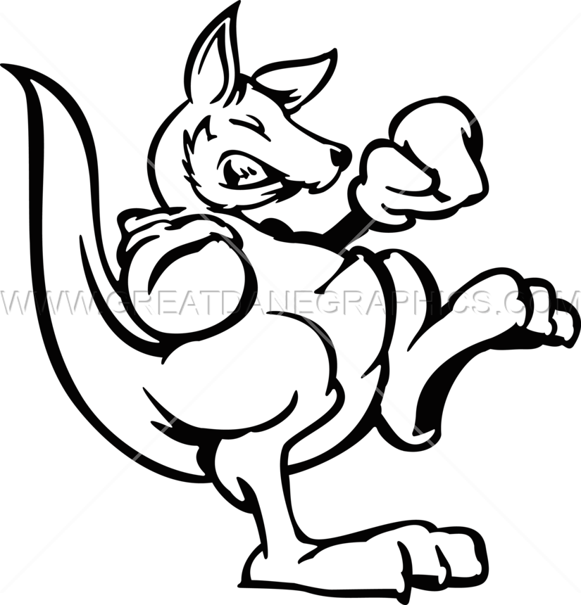 Boxing Vector Fight - Boxer Kangaroo Drawing Clipart (825x860), Png Download