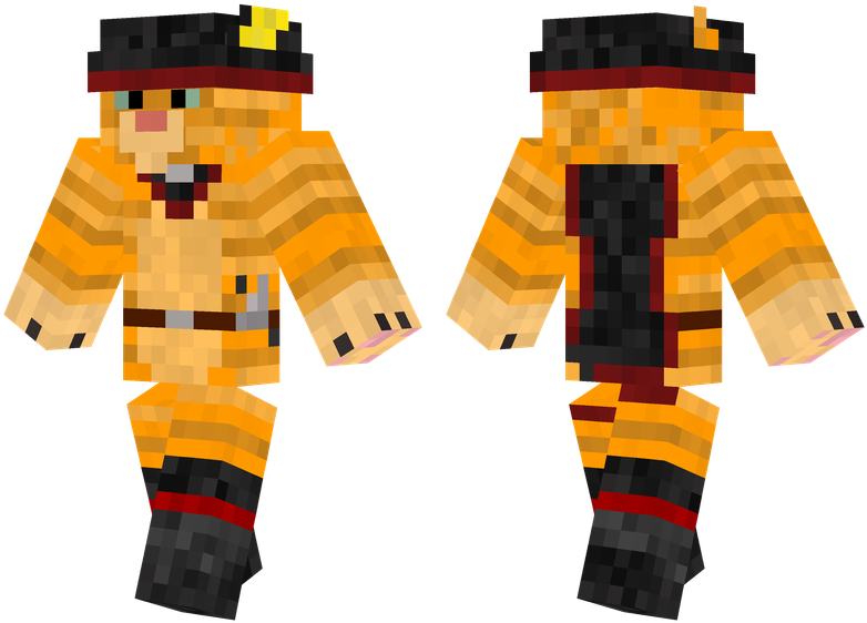 Puss In Boots - Minecraft Puss In Boots Skin Clipart (804x576), Png Download